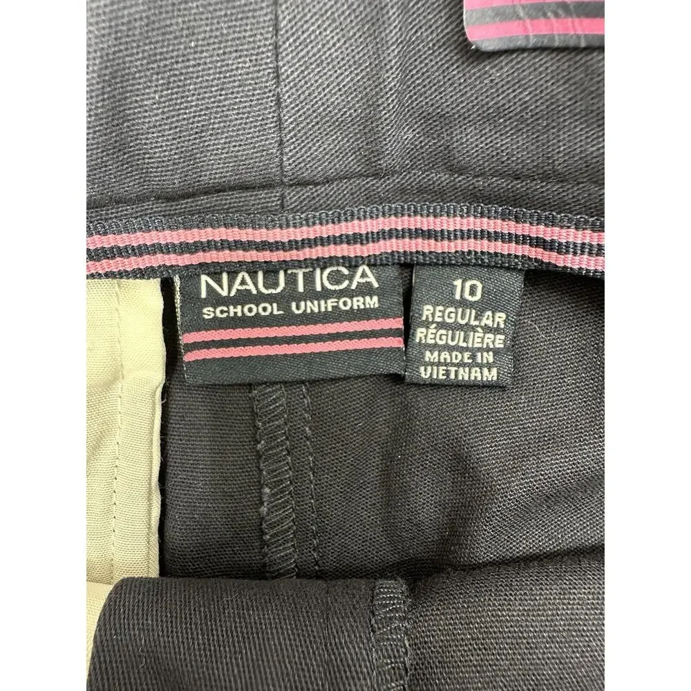 Nautica Girls School Uniform Shorts Size 10 Adjustable Skinny Bermuda Blue NWTs
